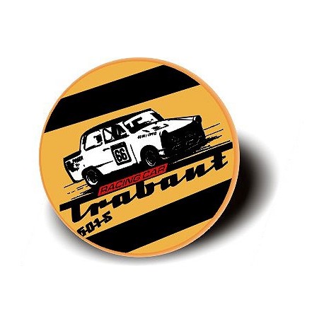 TRABANT RACING CAR - BUTTON Przypinka Ozdobna 